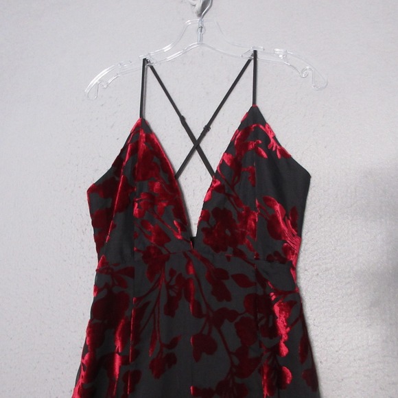 Tobi Dress Small Floral Velvet Burnout Maxi Sheer Y2K Whimsigoth Fairy Vamp Goth - Picture 3 of 12